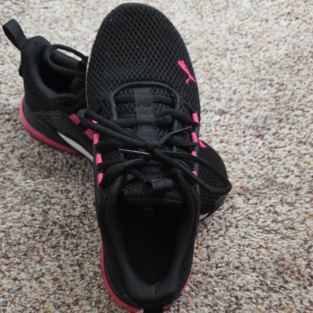 Puma Black and Pink Women's Sneakers Size 8 - Picture 4 of 12